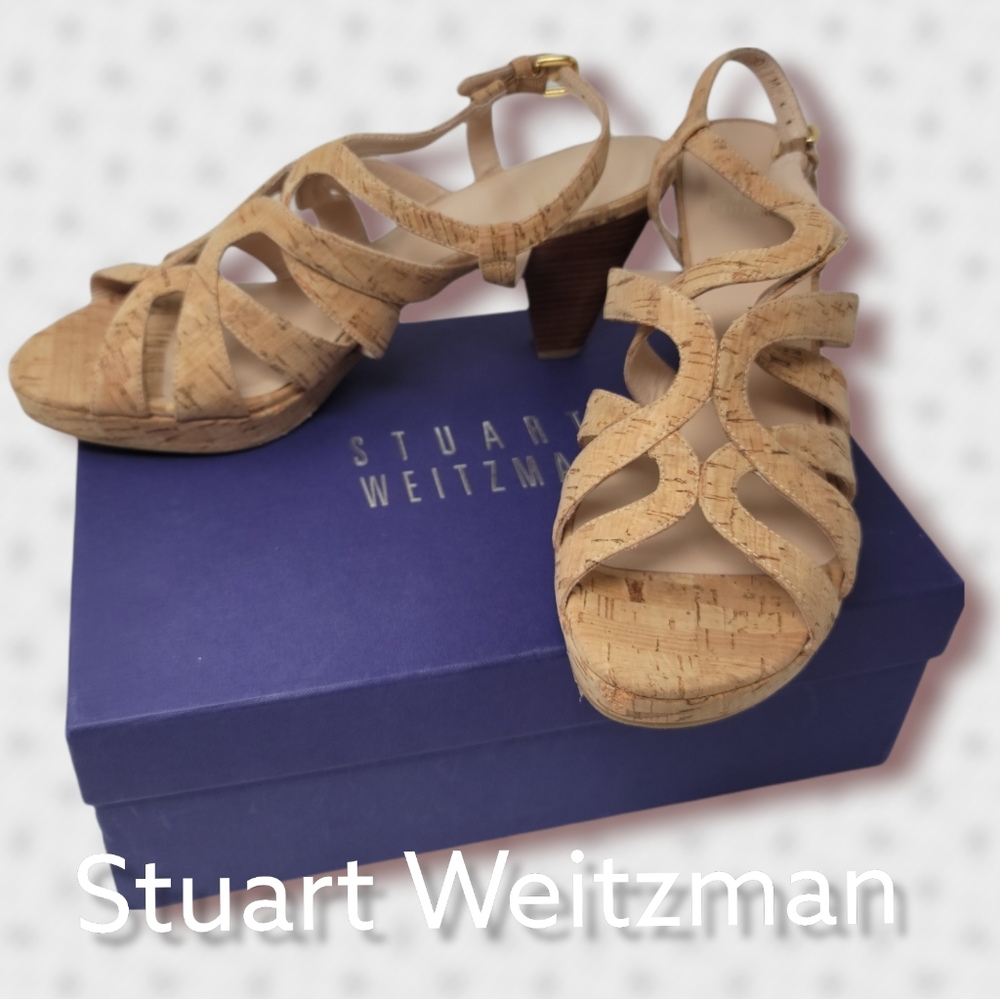Stuart Weitzman Cork Heels 10 - image 1